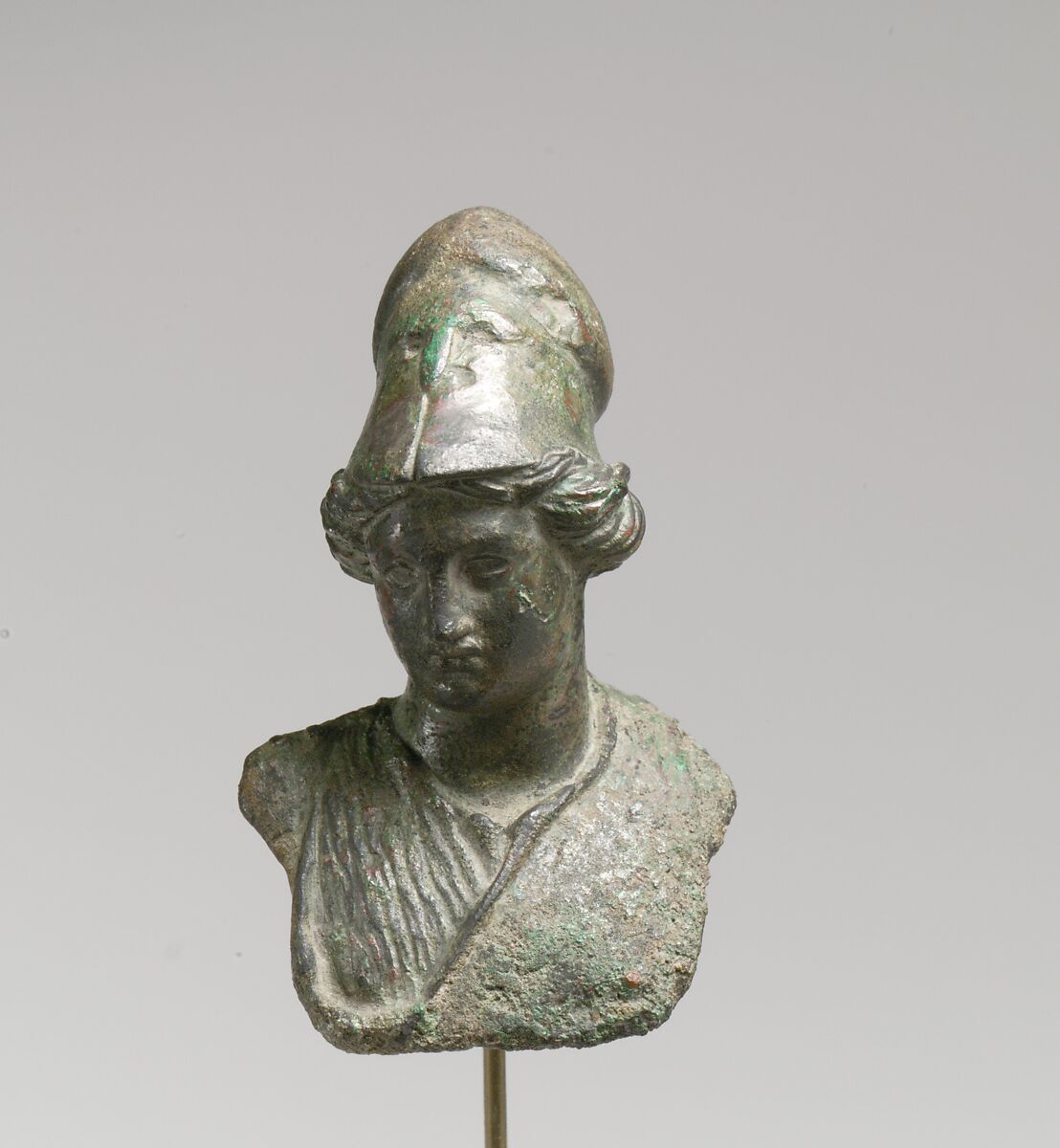 Bronze bust of Minerva, Bronze, Roman 