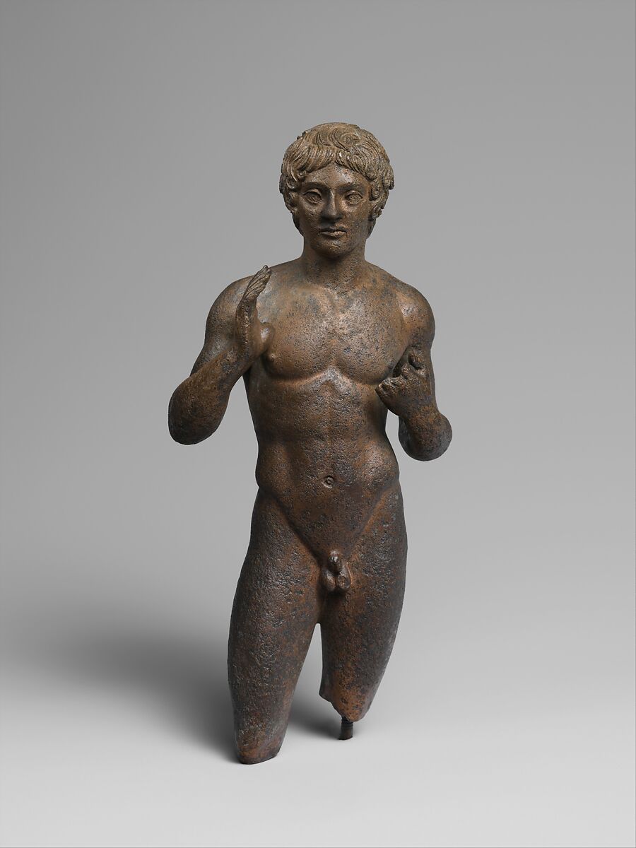 Bronze statuette of a youth, Bronze, Etruscan 