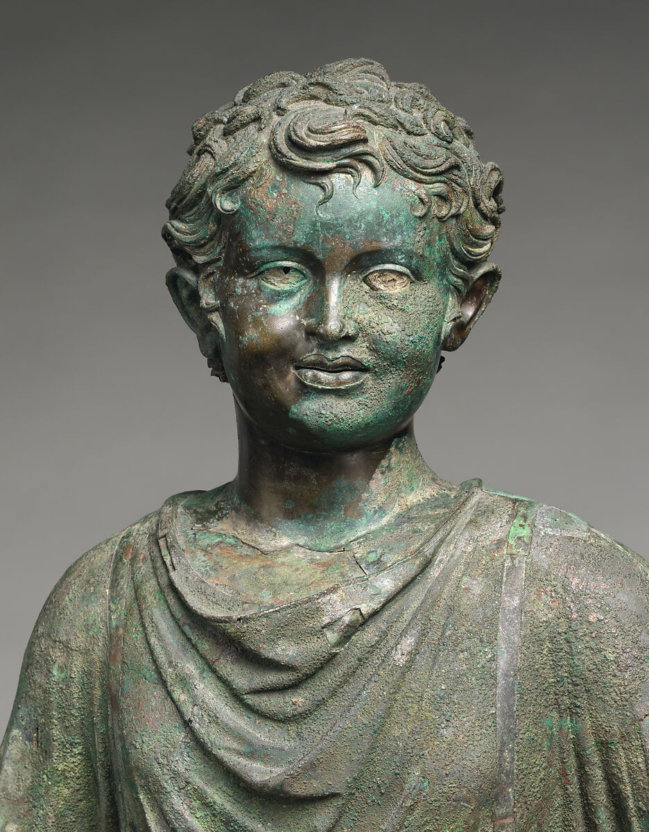 Bronze statue of a camillus (acolyte), Bronze, Roman
