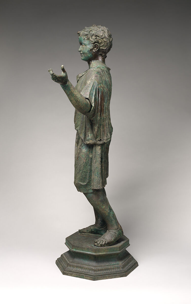 Bronze statue of a camillus (acolyte), Bronze, Roman