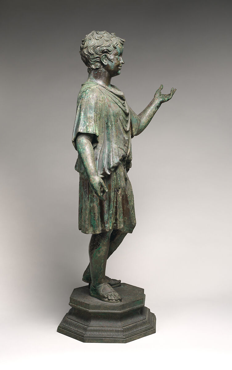 Bronze statue of a camillus (acolyte), Bronze, Roman