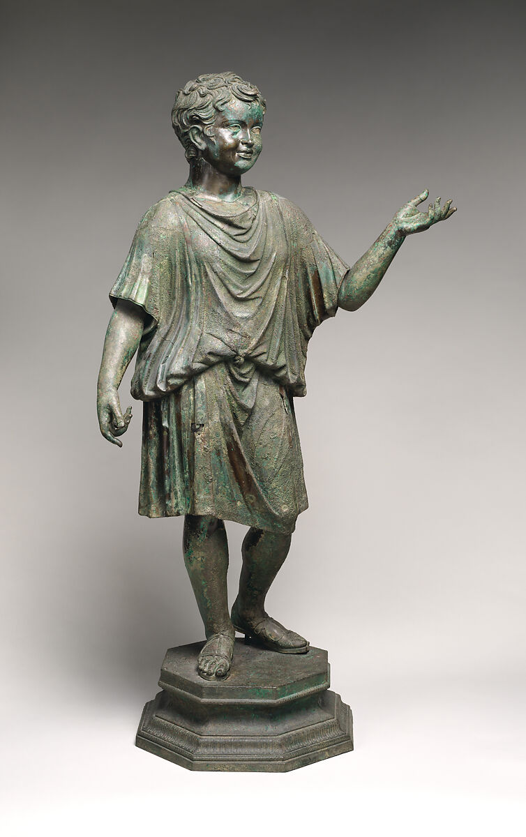 Bronze statue of a camillus (acolyte), Bronze, Roman