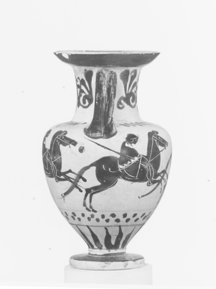 Neck-amphora, Attributed to the Catania Class, Terracotta, Greek, Attic