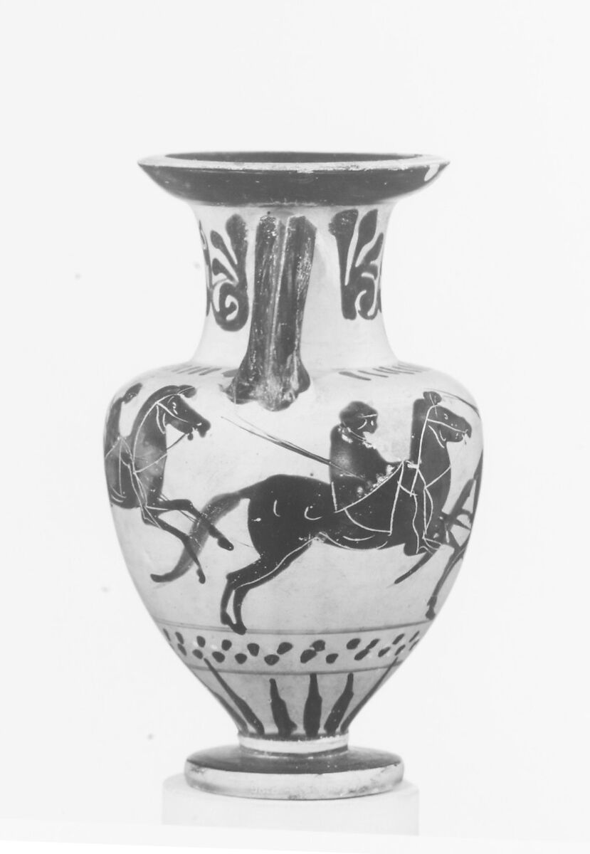 Neck-amphora, Attributed to the Catania Class, Terracotta, Greek, Attic 