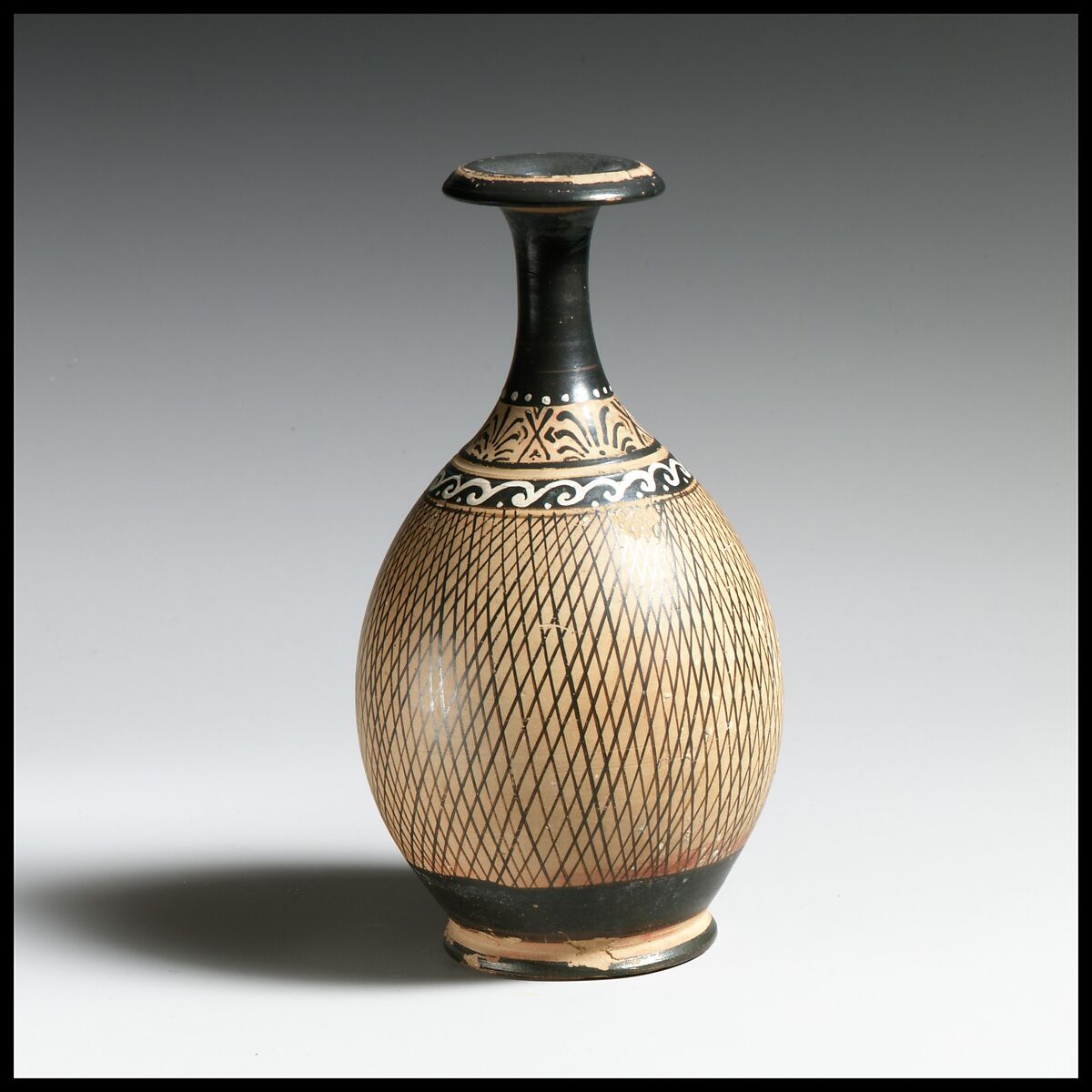 Bottle, Terracotta, Greek, South Italian, Apulian 