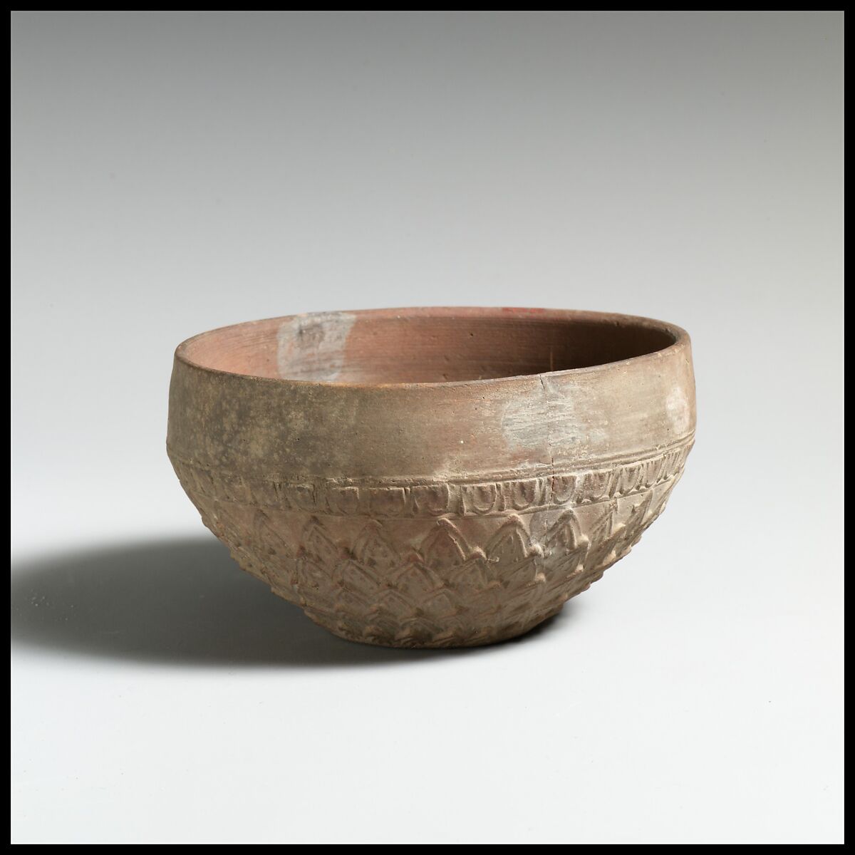 Terracotta Megarian bowl, Terracotta, Greek, Argive 