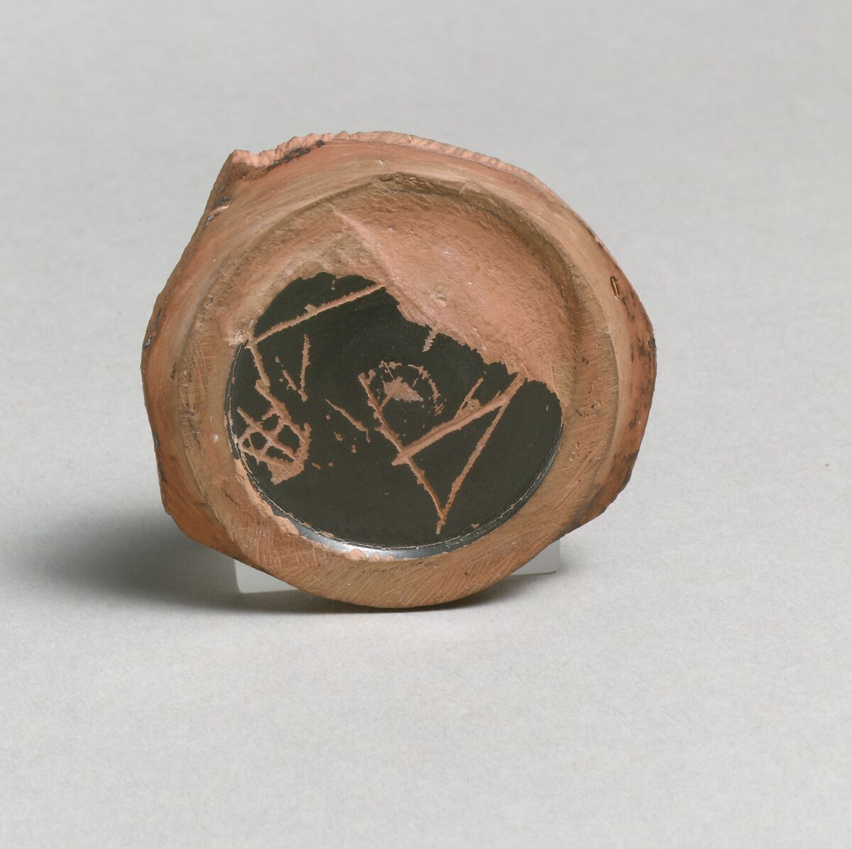 Kylix fragment, Terracotta, Greek, Attic