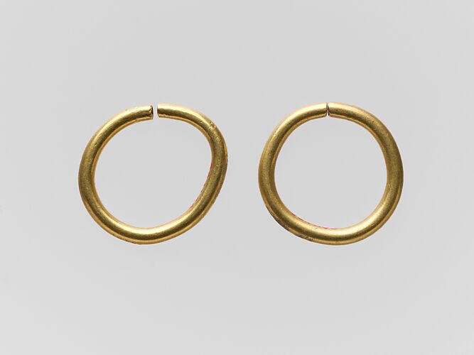 Pair of gold earrings