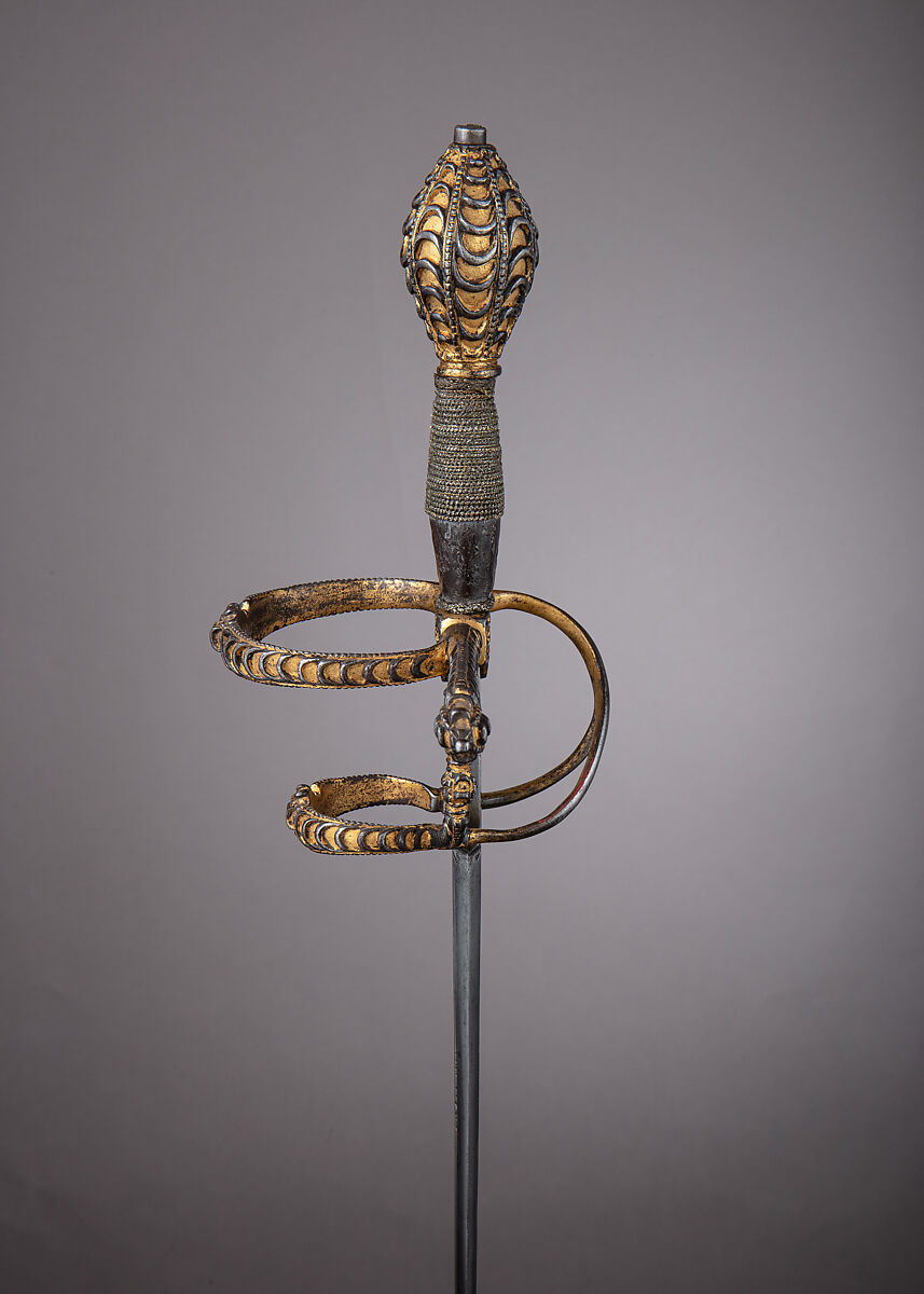 Rapier, Steel, gold, silver, European
