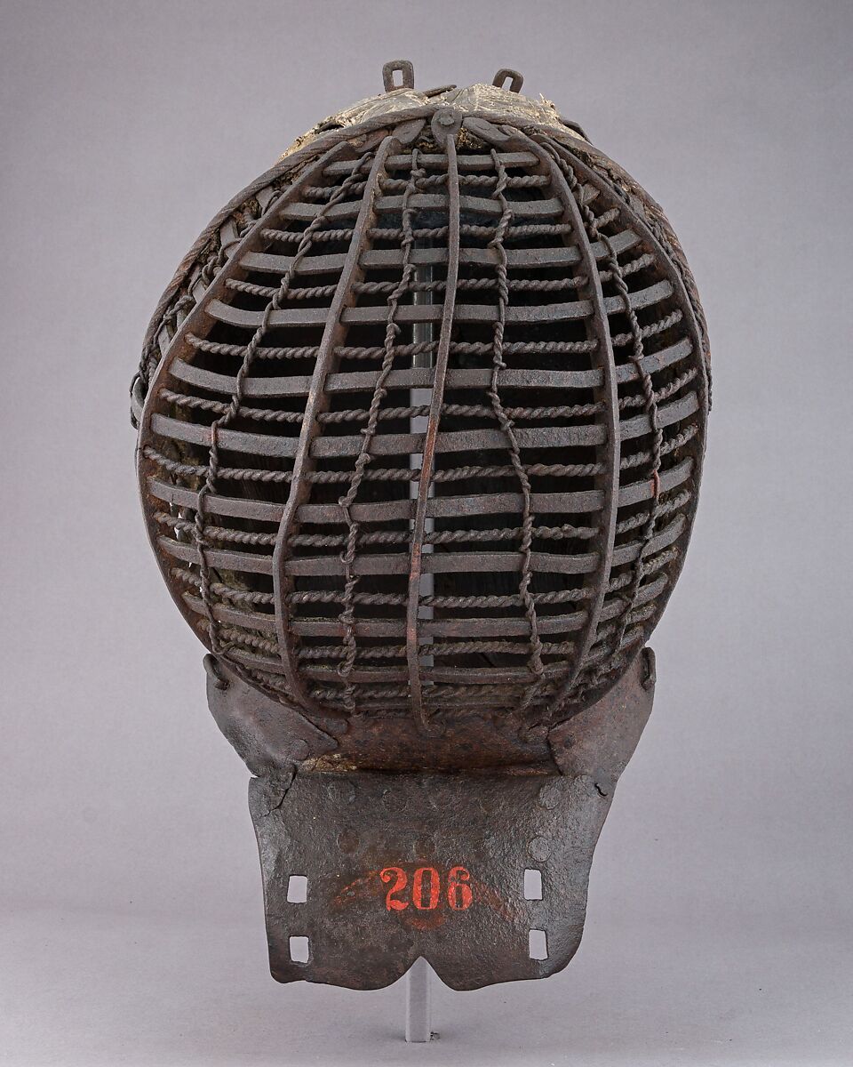 Tournament Helm (<i>Kolbenturnierhelm</i>), Steel, textile, leather, gesso, polychromy, German