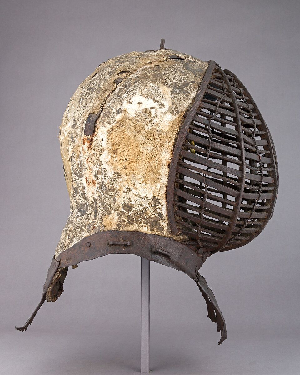 Tournament Helm (<i>Kolbenturnierhelm</i>), Steel, textile, leather, gesso, polychromy, German