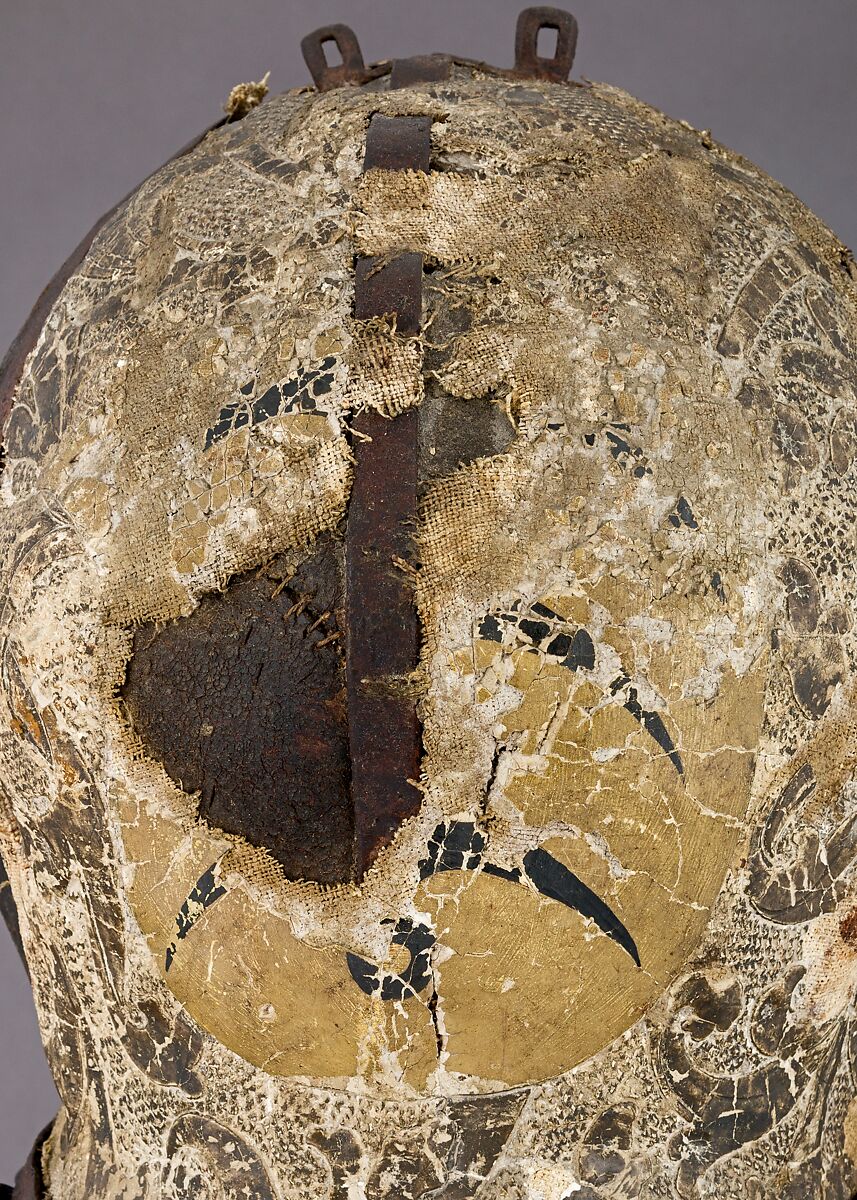 Tournament Helm (<i>Kolbenturnierhelm</i>), Steel, textile, leather, gesso, polychromy, German