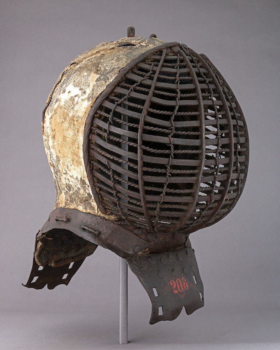 Tournament Helm (<i>Kolbenturnierhelm</i>), Steel, textile, leather, gesso, polychromy, German