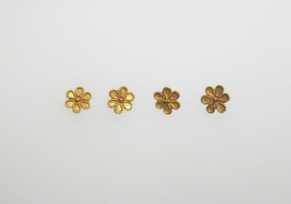 Bead ornaments, rosette-shaped, Gold, Greek 