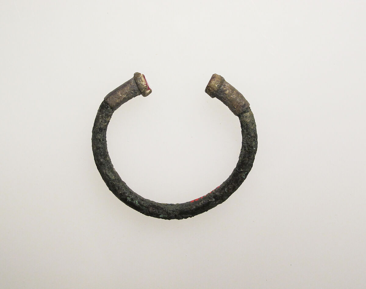 Bracelet with red glass paste, Silver, glass paste, Roman 