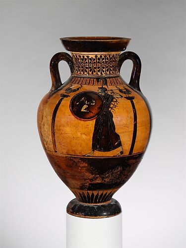 Terracotta Panathenaic prize amphora