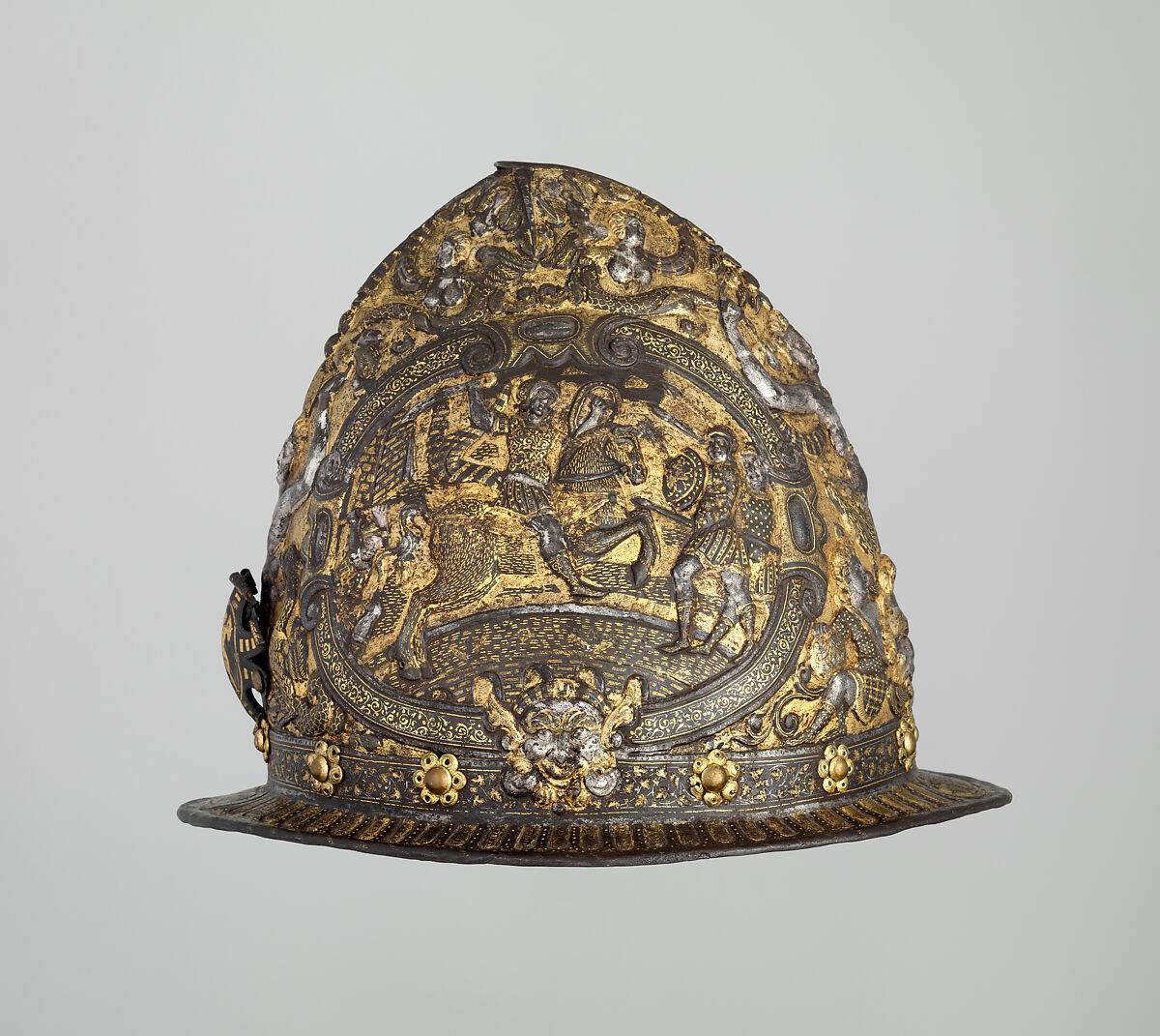 Cabasset, Steel, gold, silver, copper alloy, Italian, Milan