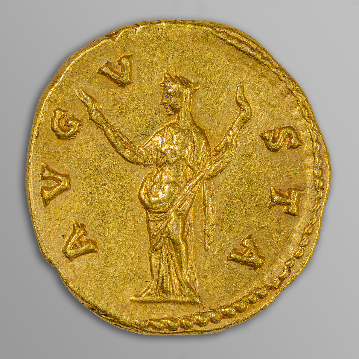 Gold aureus of Antoninus Pius, Gold, Roman