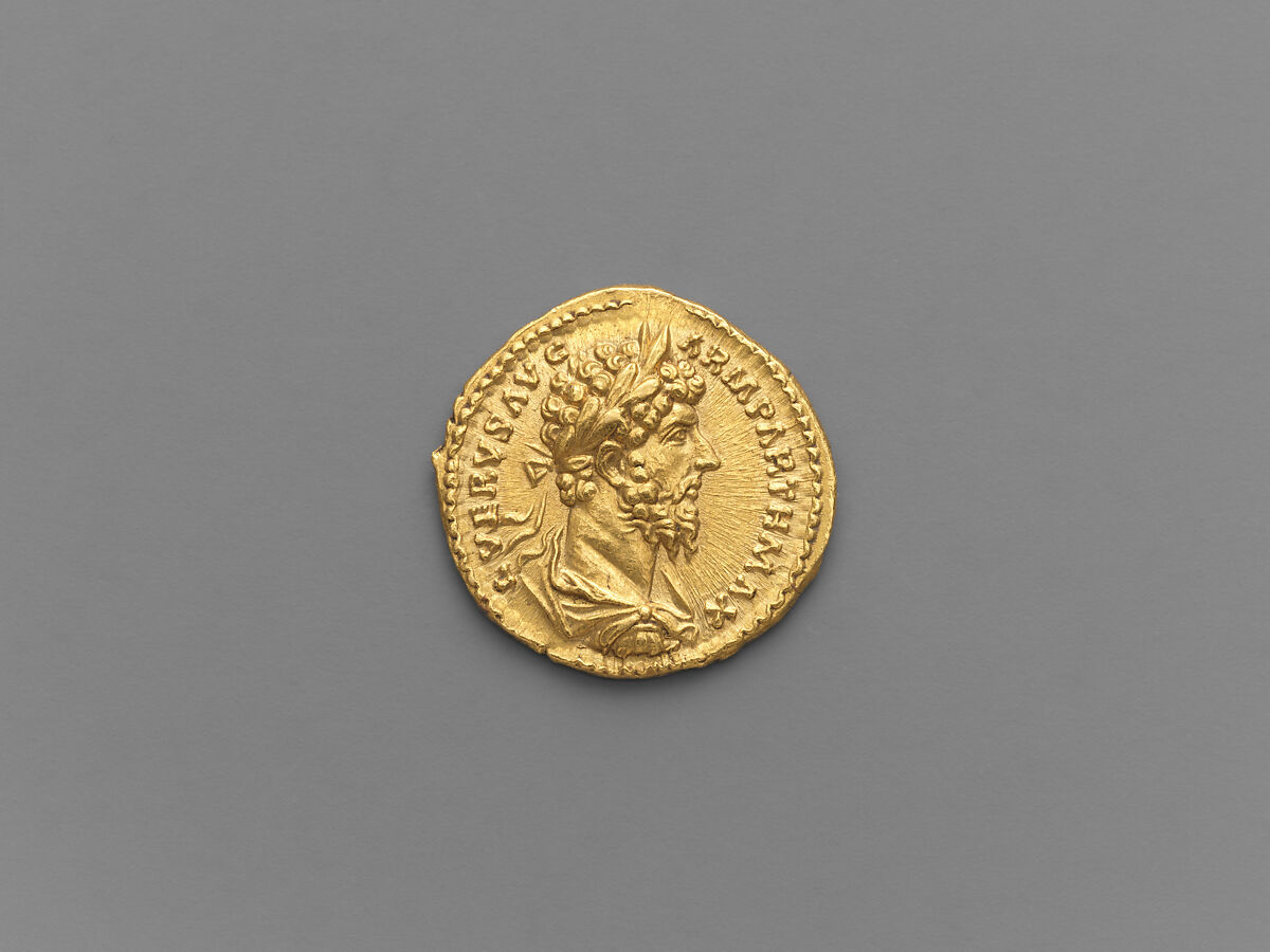 Gold aureus of Lucius Verus, Gold, Roman 