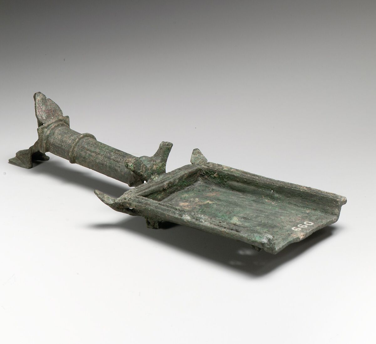 Bronze batillum (incense shovel), Bronze, Roman 