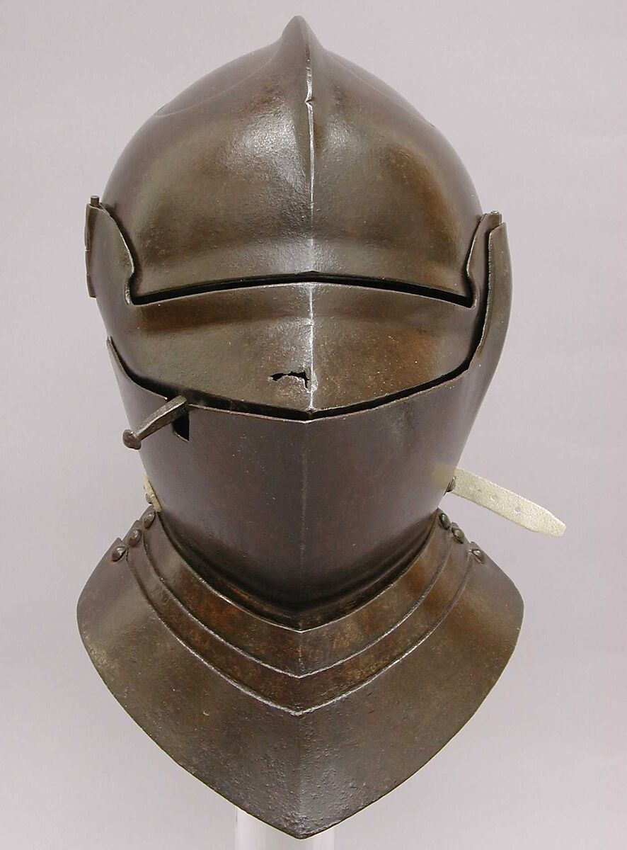 Armet with Matching Wrapper, Steel, leather, Italian, probably Milan