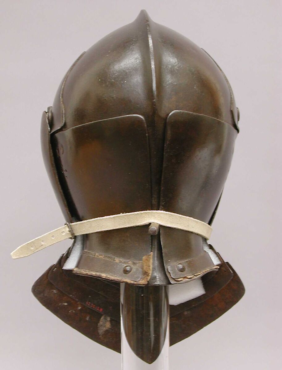 Armet with Matching Wrapper, Steel, leather, Italian, probably Milan