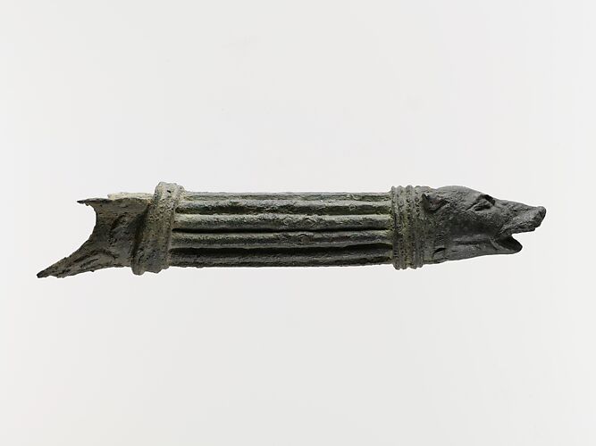 Bronze handle of a patera (shallow saucepan)