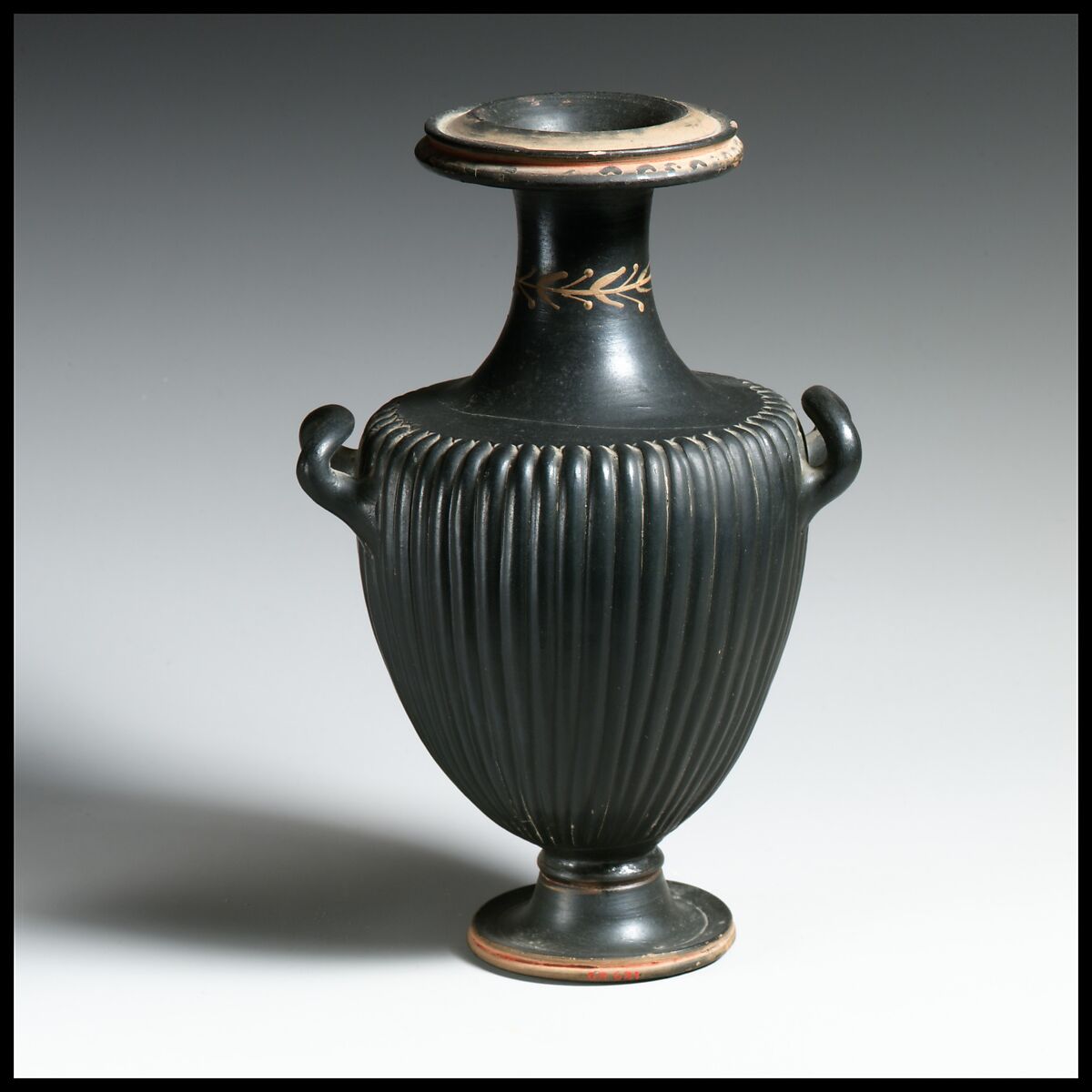 Terracotta hydria (water jar), Terracotta, Greek, South Italian, Apulian 