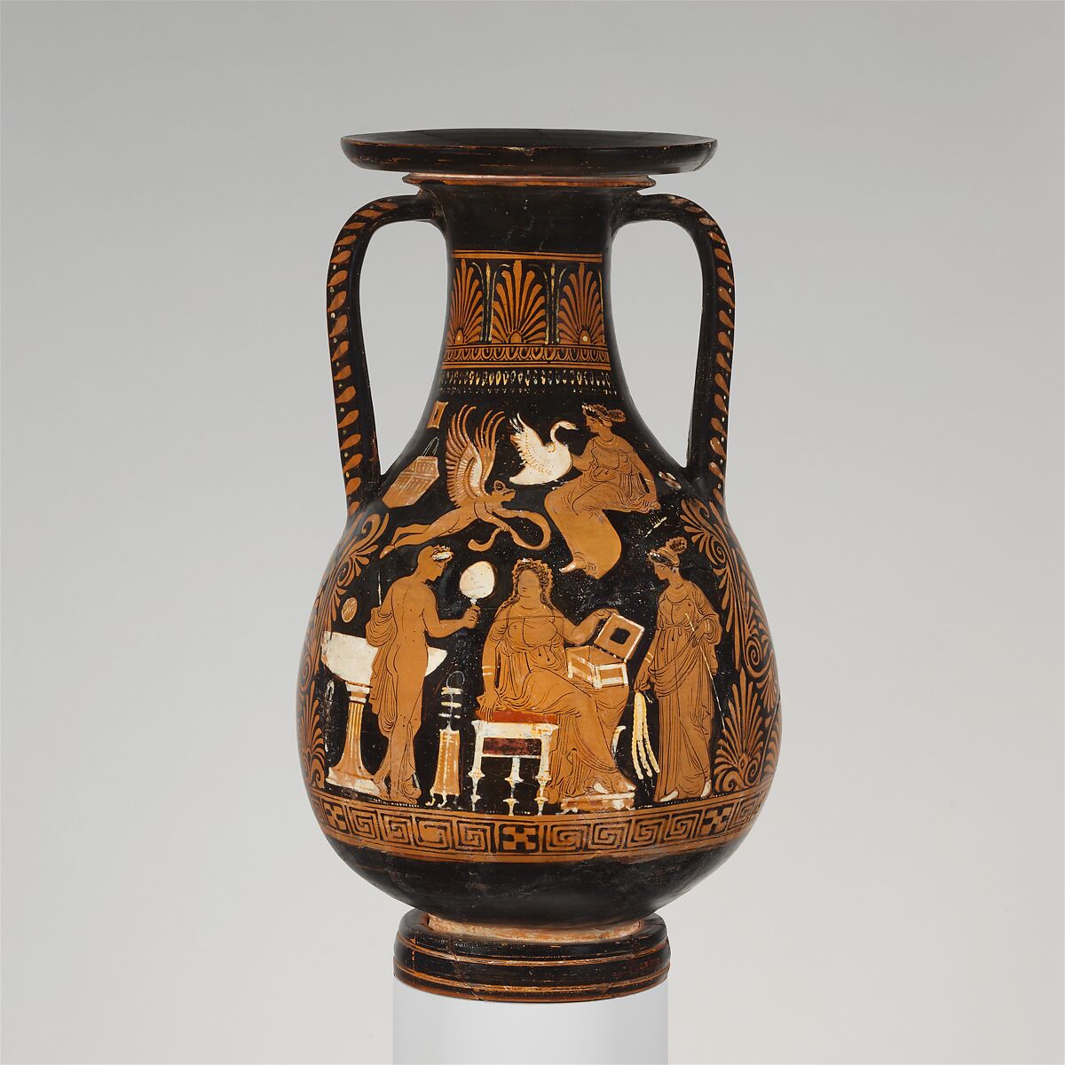 Terracotta pelike (jar), Attributed to the Underworld Painter, Terracotta, Greek, South Italian, Apulian