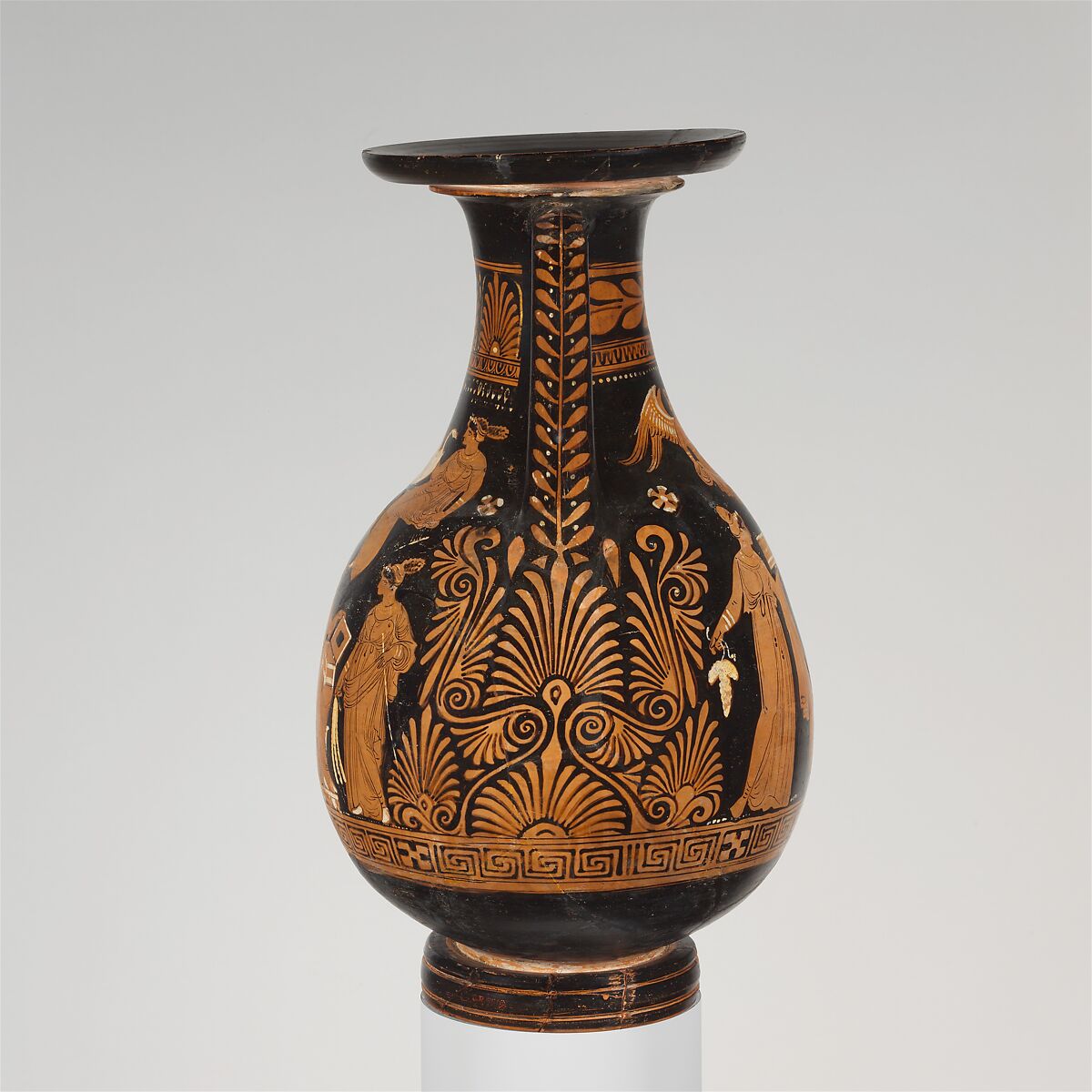 Terracotta pelike (jar), Attributed to the Underworld Painter, Terracotta, Greek, South Italian, Apulian