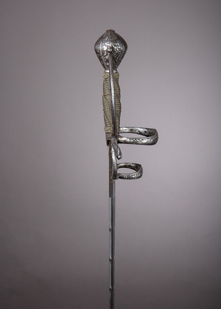 Rapier, Steel, silver, brass, Italian
