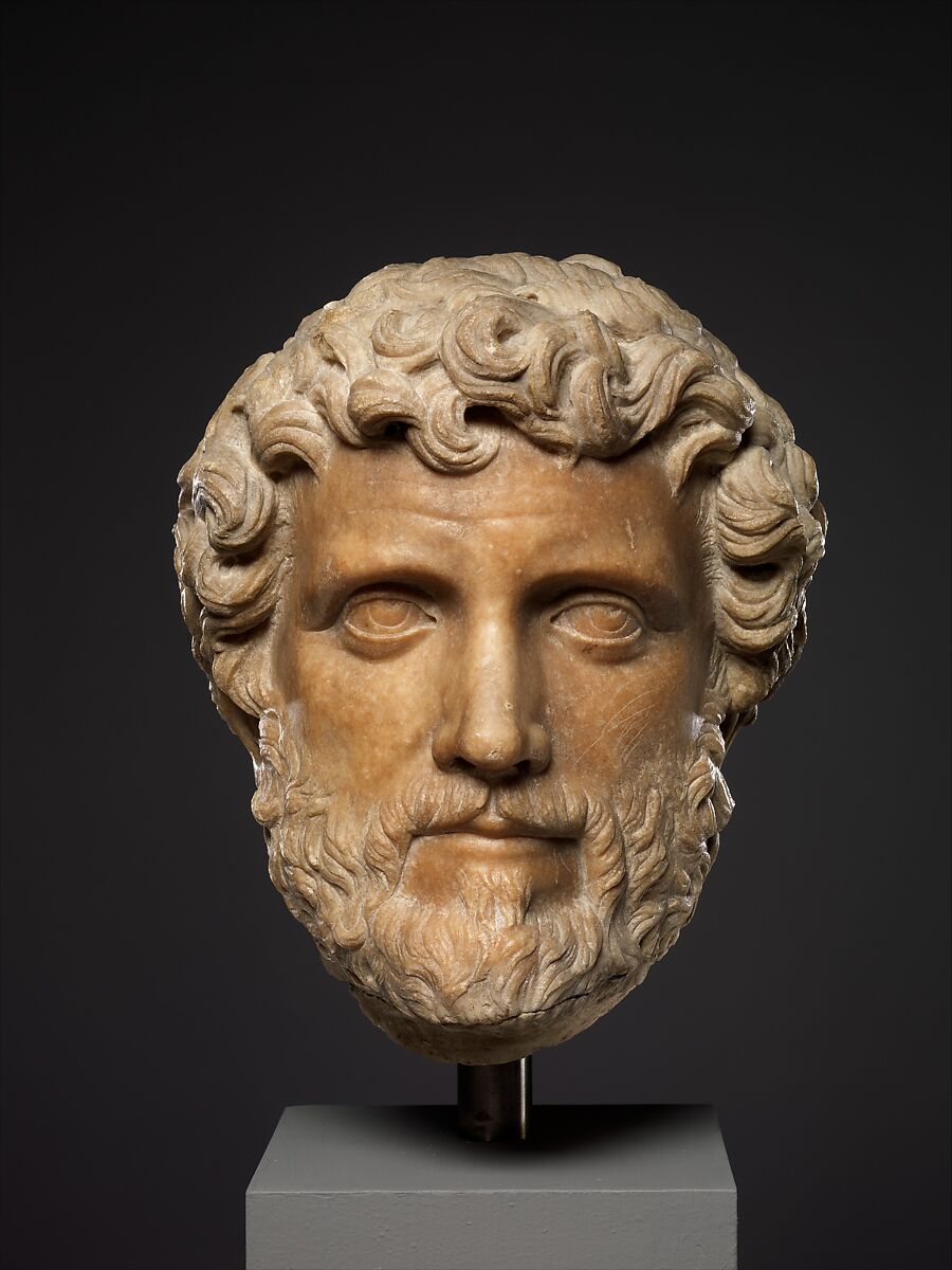 Marble portrait bust of Antoninus Pius, Marble, Roman 