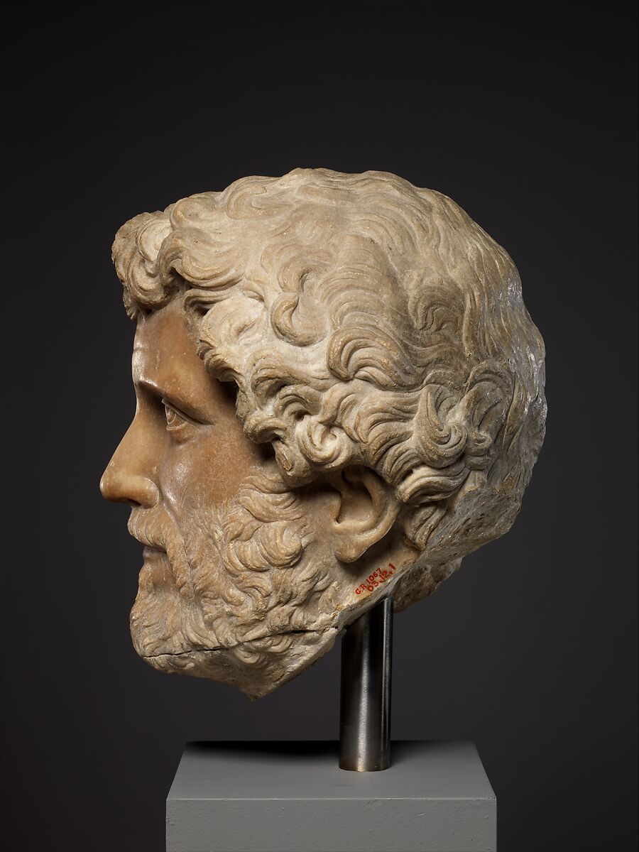 Marble portrait bust of Antoninus Pius, Marble, Roman