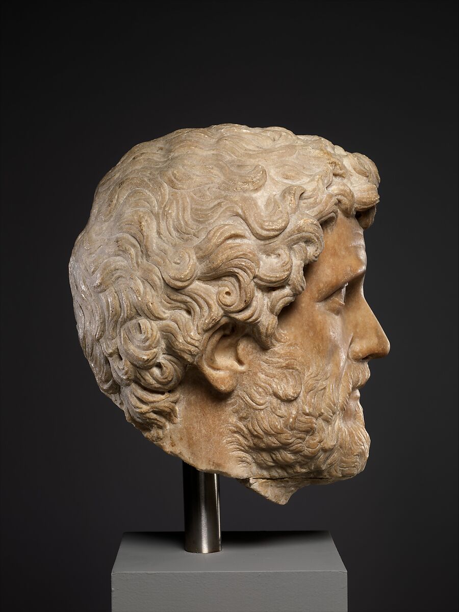 Marble portrait bust of Antoninus Pius, Marble, Roman