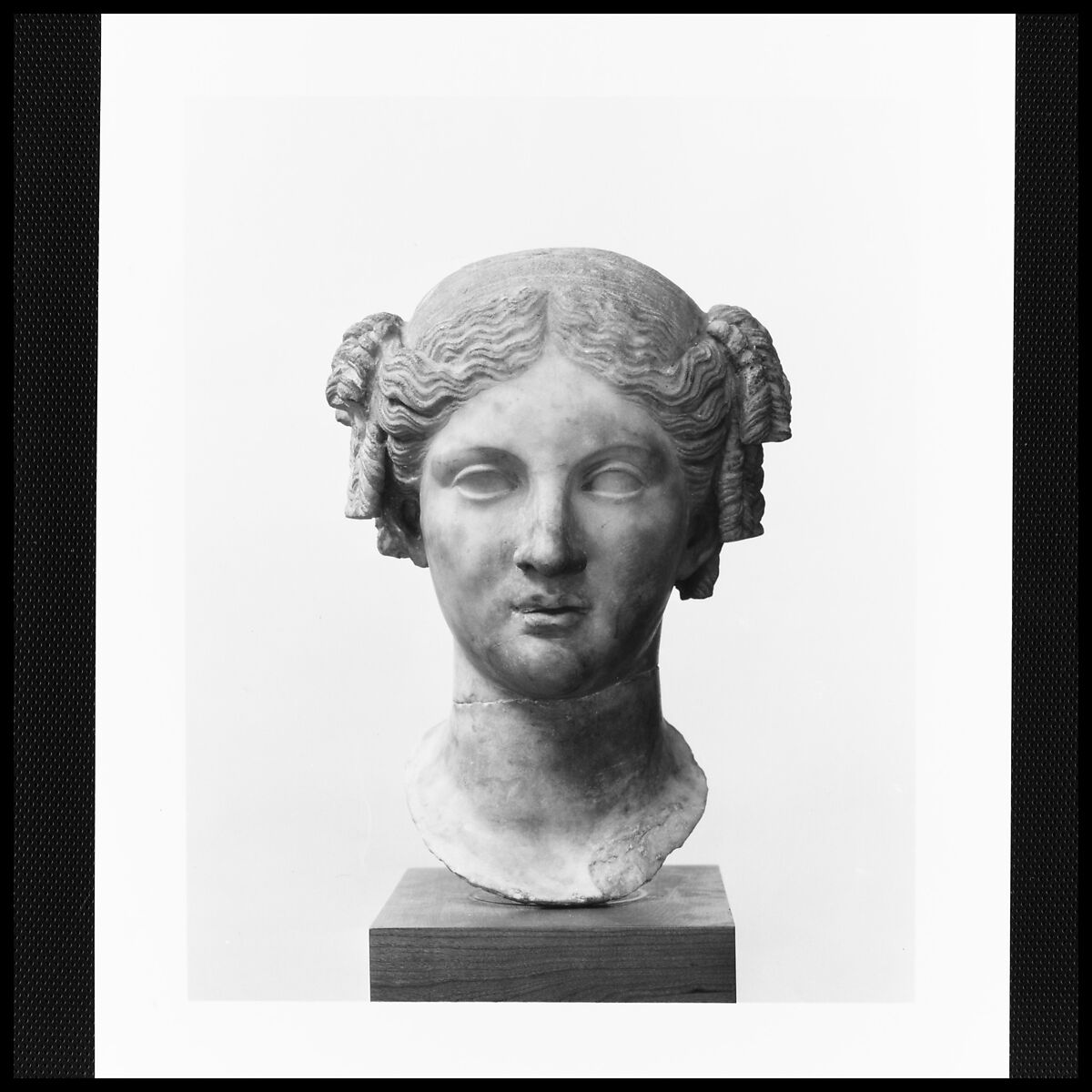 Marble head of a woman, Marble, Pentelic, Roman 