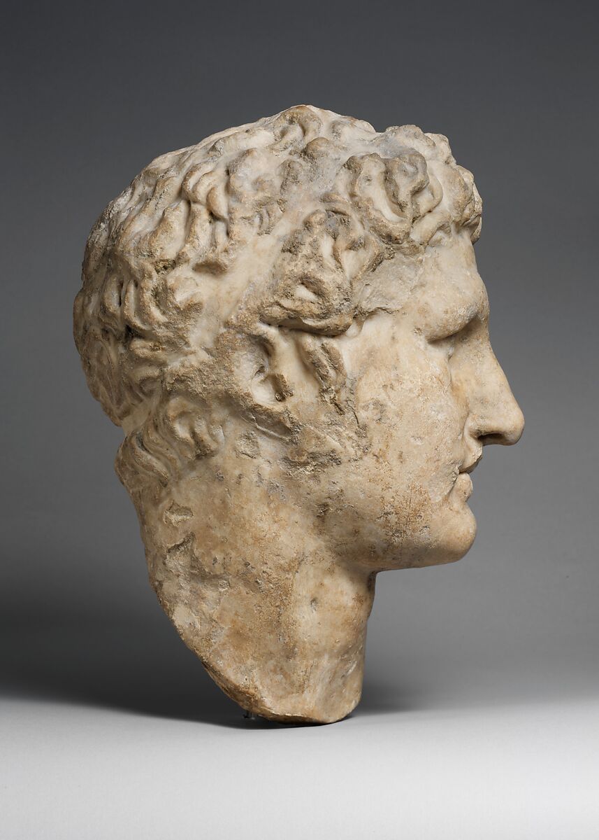 Marble head of a Hellenistic ruler, Marble, Roman