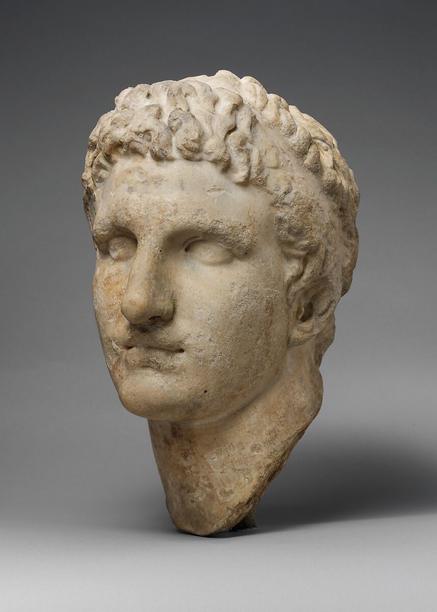 Marble head of a Hellenistic ruler, Marble, Roman