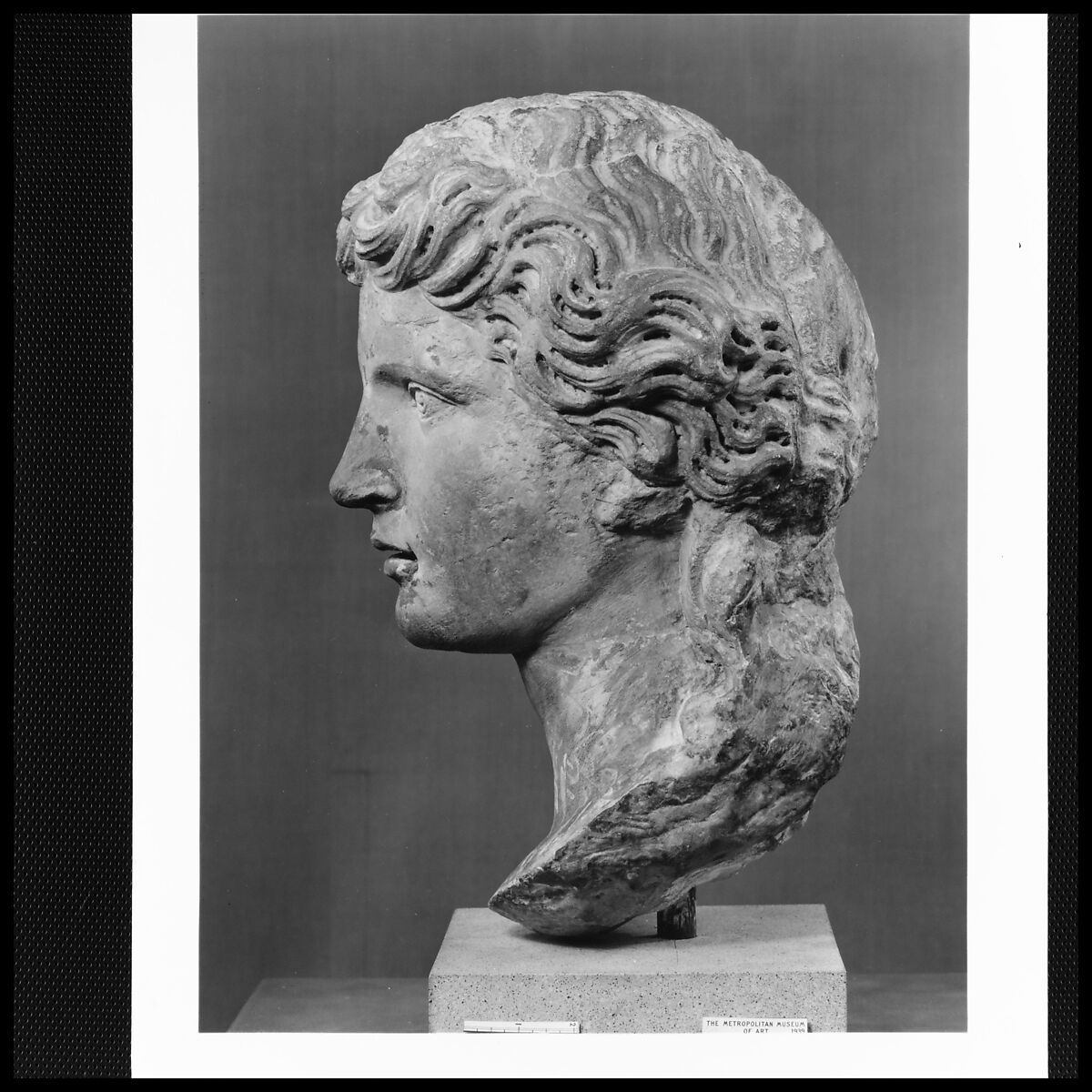 Head of a marble statue of Apollo, Marble, Roman