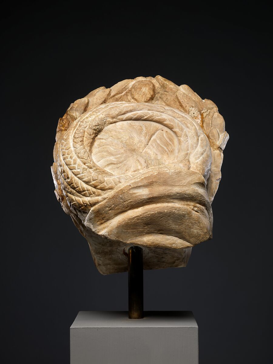 Portrait head of a woman, Marble, Roman