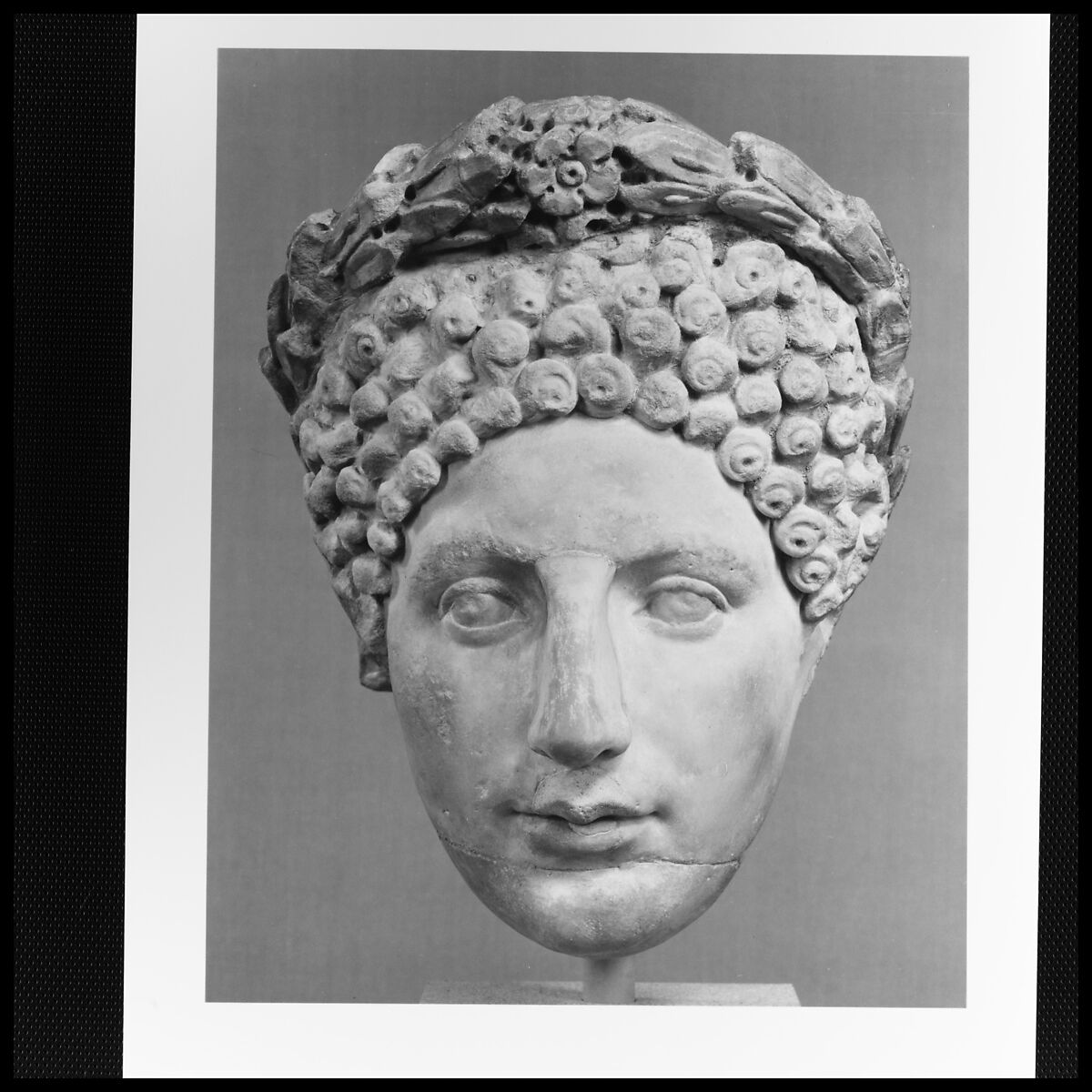 Portrait head of a woman, Marble, Roman