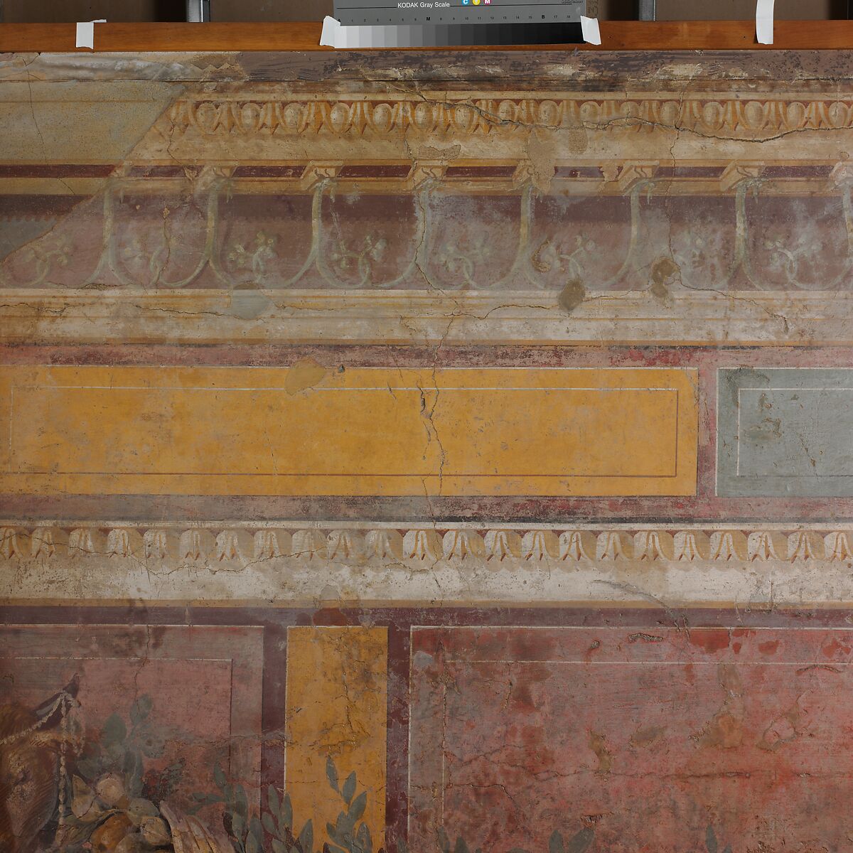 Wall painting from the west wall of Room L of the Villa of P. Fannius Synistor at Boscoreale, Fresco, Roman