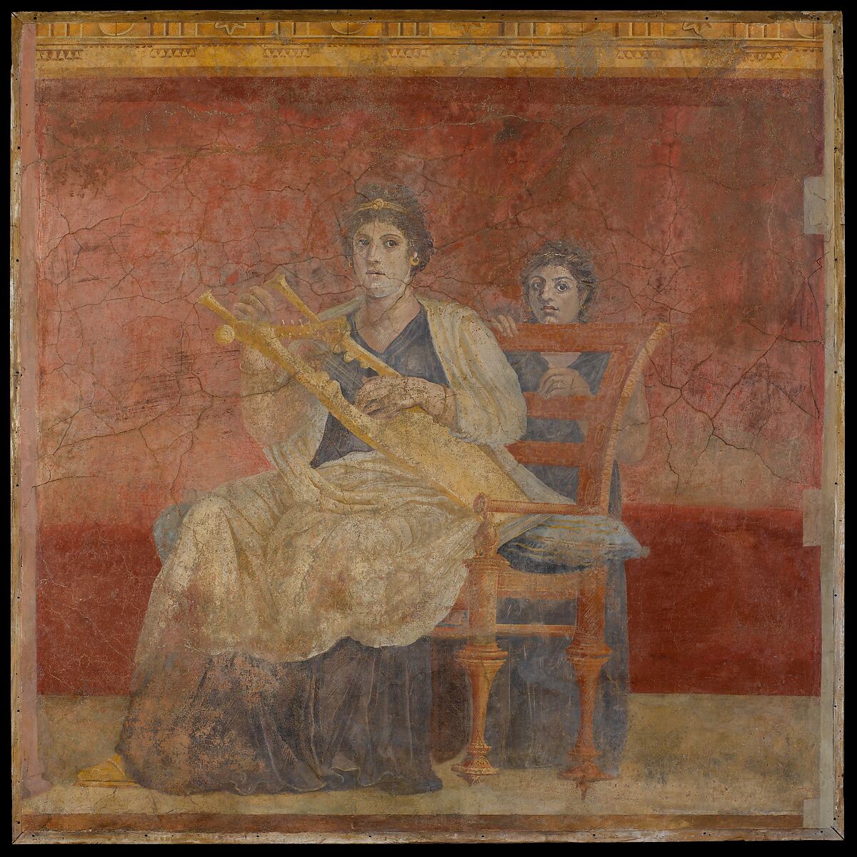 Wall painting from Room H of the Villa of P. Fannius Synistor at Boscoreale, Fresco, Roman