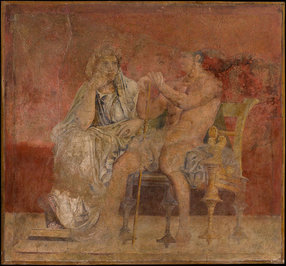 Wall painting from Room H of the Villa of P. Fannius Synistor at Boscoreale, Fresco, Roman 