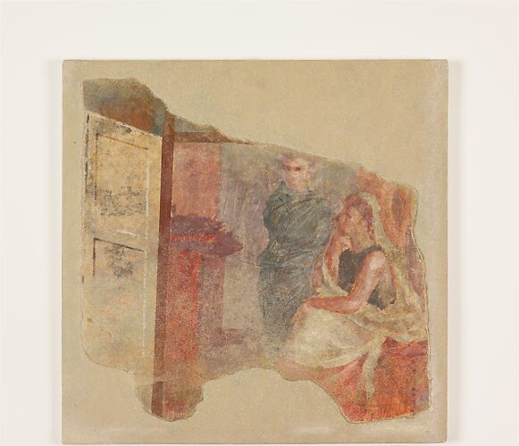 Wall painting fragment from the north wall of Room H of the Villa of P. Fannius Synistor at Boscoreale