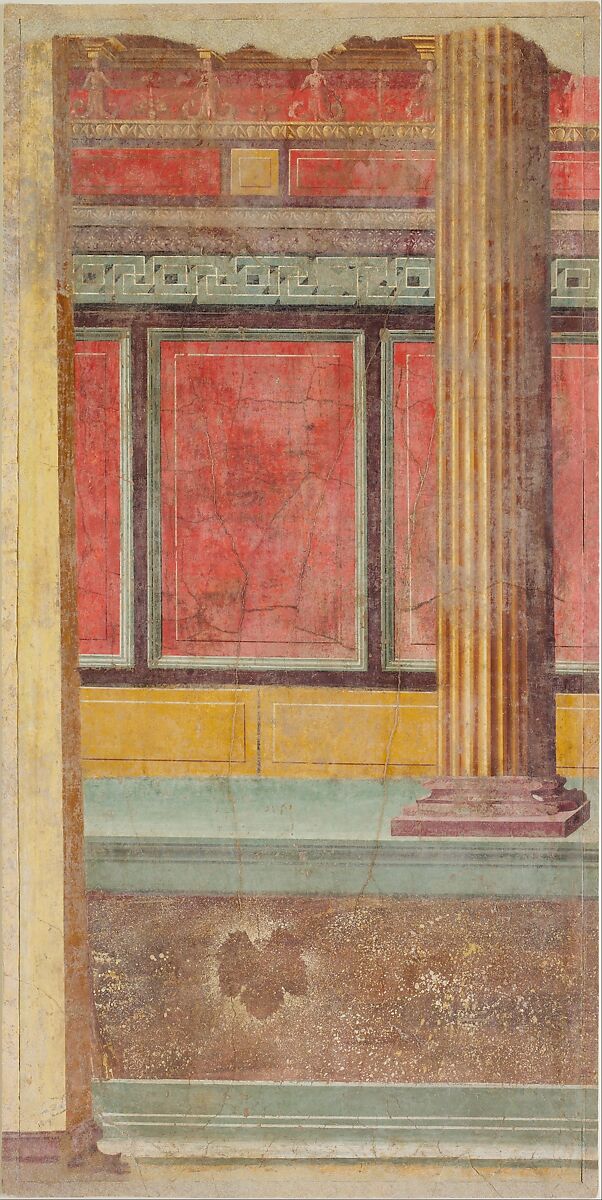 Wall painting from Room F of the Villa of P. Fannius Synistor at Boscoreale, Fresco, Roman