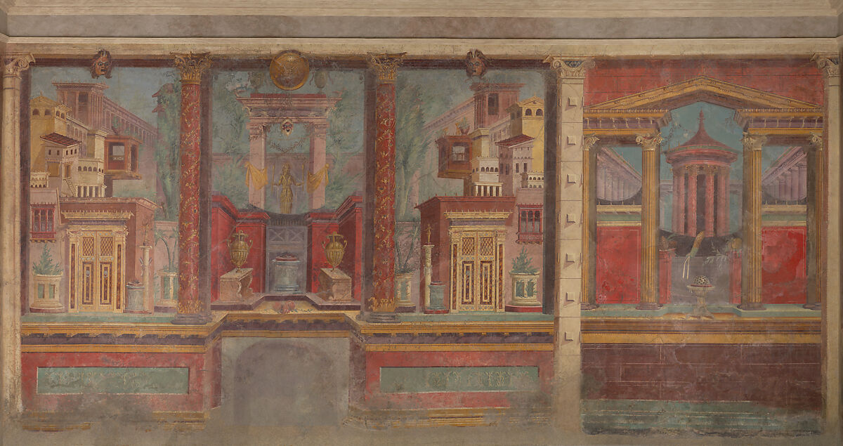 Cubiculum (bedroom) from the Villa of P. Fannius Synistor at Boscoreale, Fresco, Roman