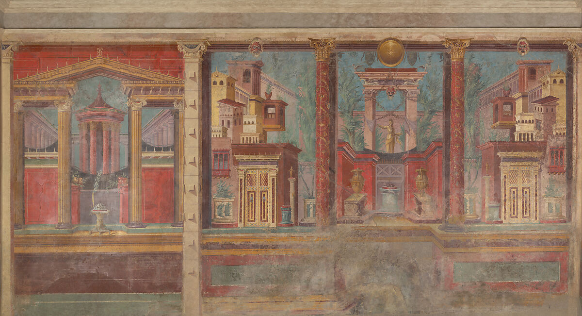 Cubiculum (bedroom) from the Villa of P. Fannius Synistor at Boscoreale, Fresco, Roman