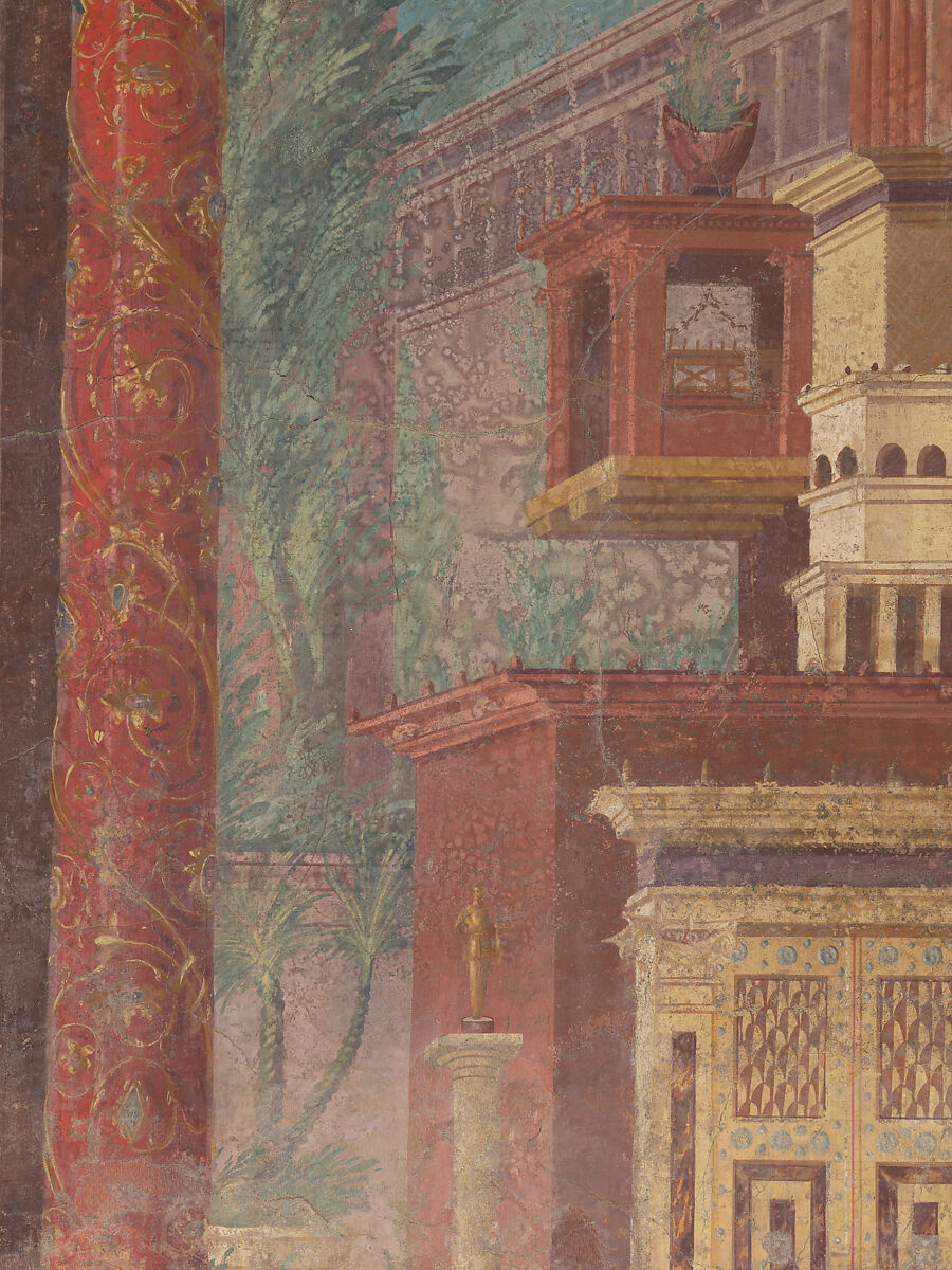 Cubiculum (bedroom) from the Villa of P. Fannius Synistor at Boscoreale, Fresco, Roman