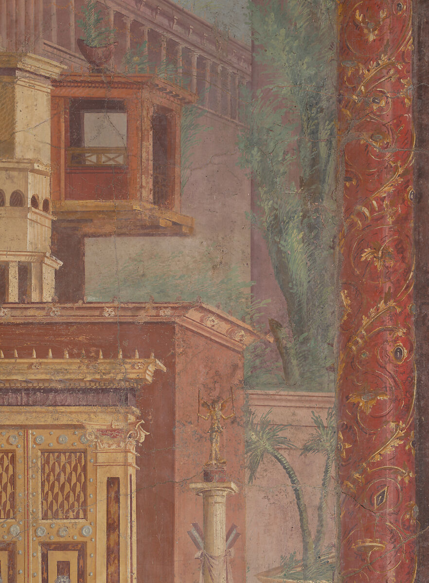 Cubiculum (bedroom) from the Villa of P. Fannius Synistor at Boscoreale, Fresco, Roman