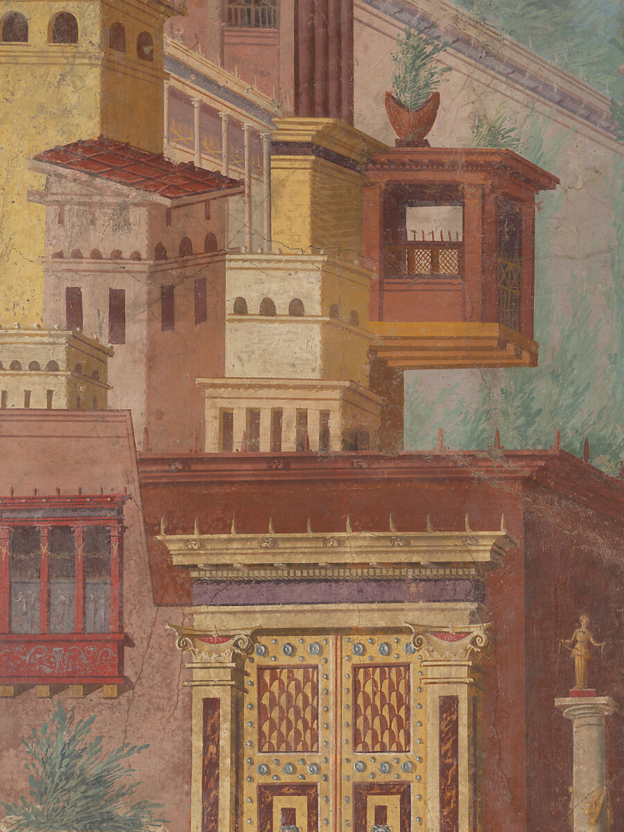 Cubiculum (bedroom) from the Villa of P. Fannius Synistor at Boscoreale, Fresco, Roman